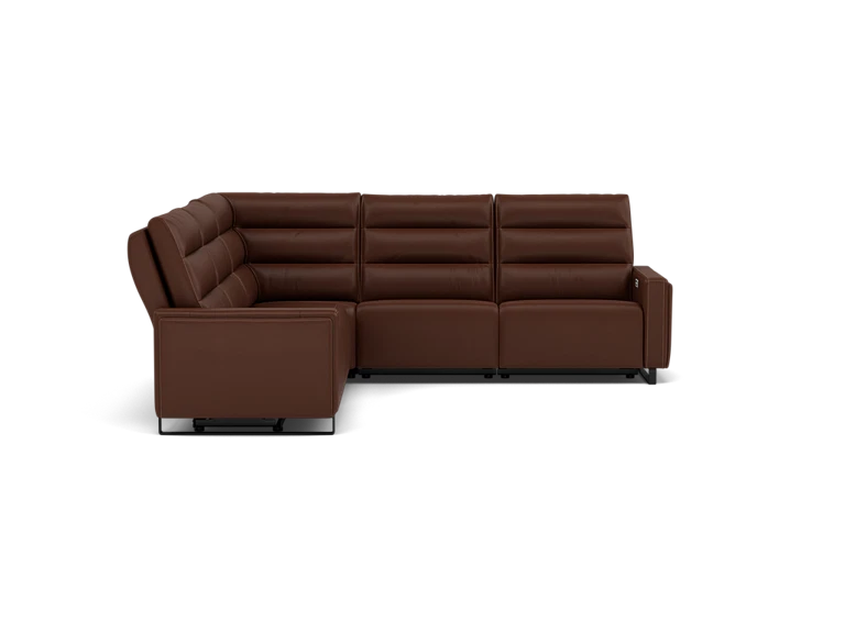 Bombay 5-Pc. Leather Fully Loaded Wall Saver Reclining Modular
